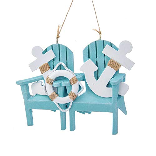 Kurt Adler Couples Adirondack Chair With Anchor Ornament