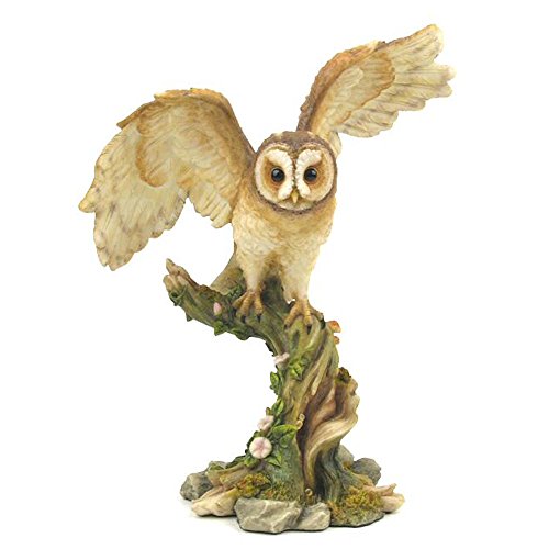 Veronese Design Owl Spreading His Wings Bird Sculpture