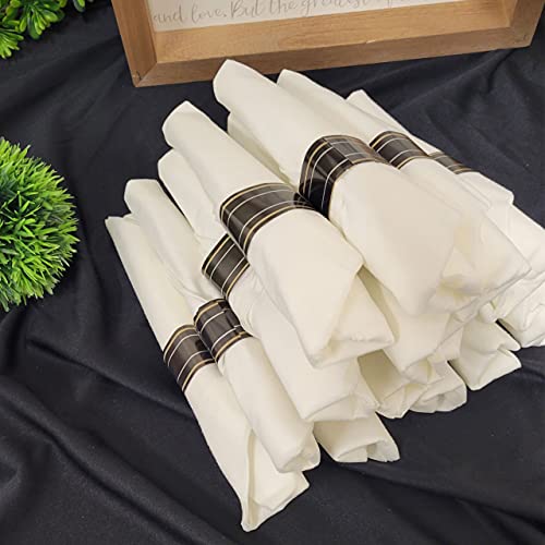 DHG Professional Pre-Rolled Dinner Napkin and Cutlery, Silver/Metallic Plastic (200 Sets)