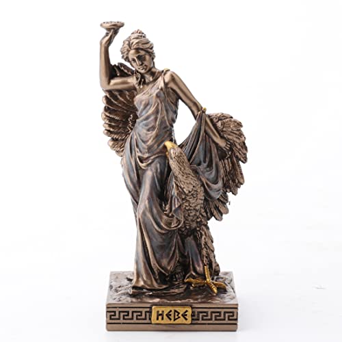 Unicorn Studio Veronese Design Hebe The Greek Goddess of Youth Resin Figurine Handpainted Bronze Finish