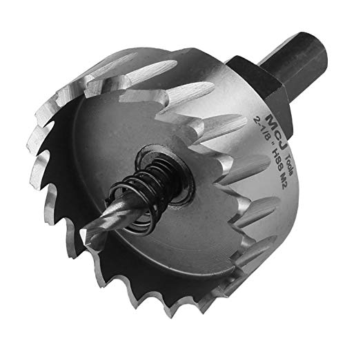 McJ Tools 2-1/8 Inch HSS M2 Drill Bit Hole Saw for Metal, Steel, Iron, Alloy, Ideal for Electricians, Plumbers, DIYs, Metal Professionals
