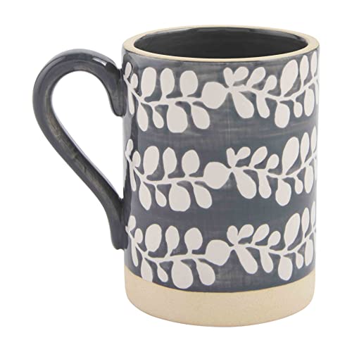 Mud Pie Pinehill Mug, Blue, 16 oz