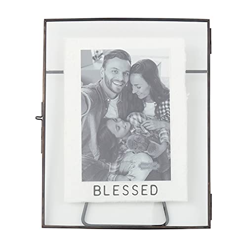 Mud Pie Glass Metal Frame,  4 x 6,Blessed