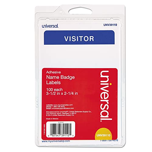 C-Line Self-Adhesive Name Badges, 2 x 3-1/2, Blue, 100/Box (92245)