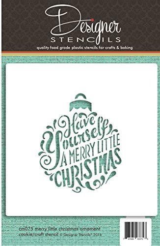 Merry Little Christams Cookie and Craft Stencil by Designer Stencils
