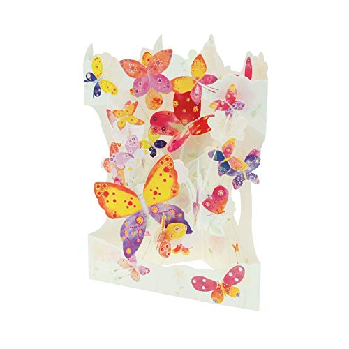 Boston International Santoro Swing Card 3D Pop Out, 6 x 8-Inches, Butterfly Cloud