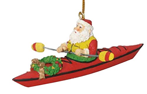 Cape Shore Santa on a Kayak Christmas Tree Holiday Decoration Ornament
