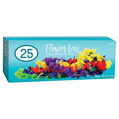 Amscan Flower Party Leis, 36", Assorted Color
