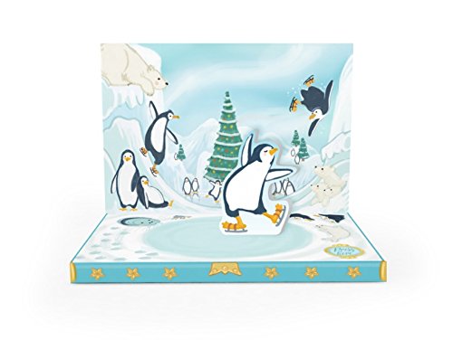 Boston International My Design Co. Christmas Music Box Card, Penguin Adventure