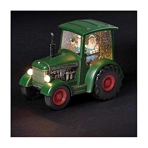 Roman 9 Inches LED Tractor with Santa Swirl Warm White Light