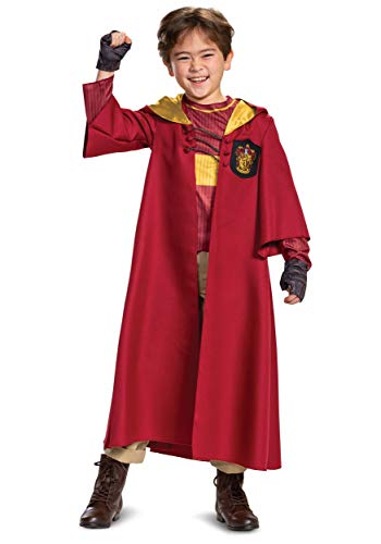 Disguise Harry Potter Quidditch Gryffindor Deluxe Childrens Costume, Red & Gold, Small (4-6)