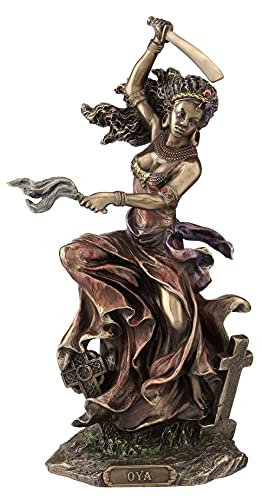 Unicorn Studio Veronese Design Bronzed OYA Goddess of Wind and Transformation Statue