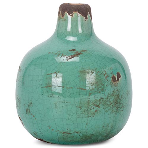 Creative Brands 47th & Main Rustic Ceramic Vase, Mini, Sage