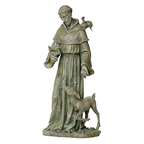 Roman Saint Francis with Deer Statue