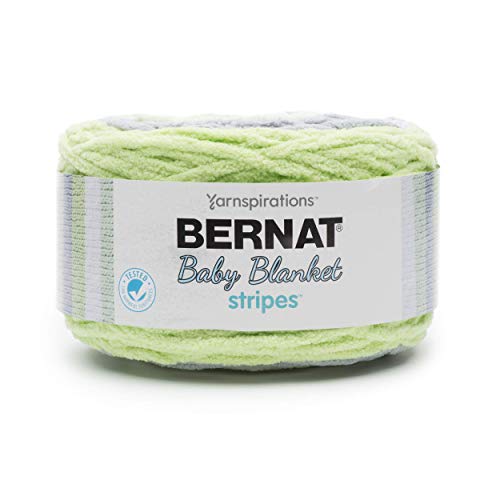Spinrite Yarns (CA) Bernat Baby Blanket Stripes, 10.5 oz, 100% Polyester, Sprouts