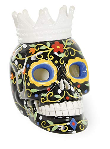 Boston International KAC17675 Day Of The Dead LED Light, 5 x 4.75 x 5-Inch, Crown Skull