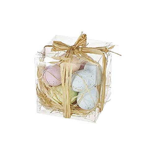 RAZ Imports 4270042 Pastel Colored Eggs Figurine, 2.25-inch Height, Box of 12