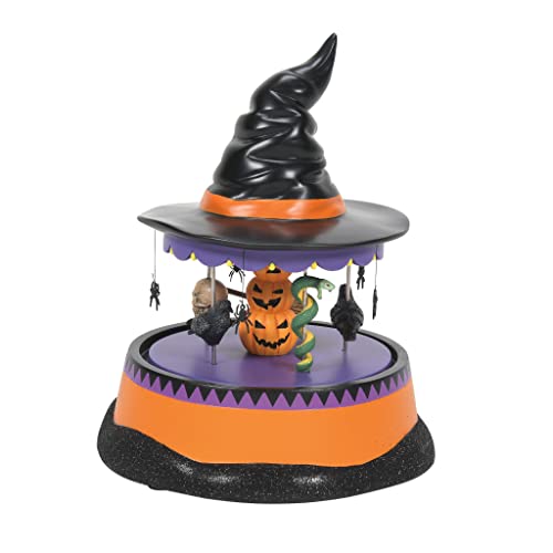 Department 56 Village Halloween Accessories Haunted Scary Go Round, Village Animated Accessories, 6.89 Inch, Multicolor