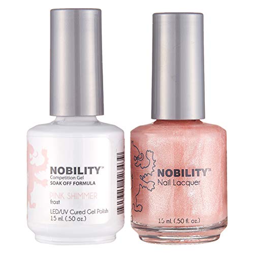 Lechat Nobility ‚Äì Gel Polish & Nail Lacquer Set - Collection 1-0.5oz (Pink Shimmer NBCS025)