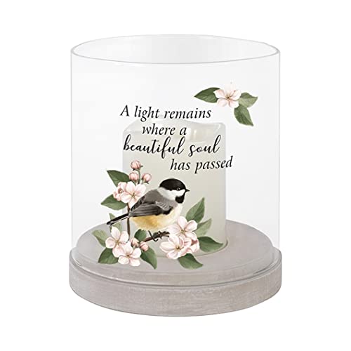 Carson 12348 A Light Remains Glass Hurricane Candle Holder, 7-inch Height