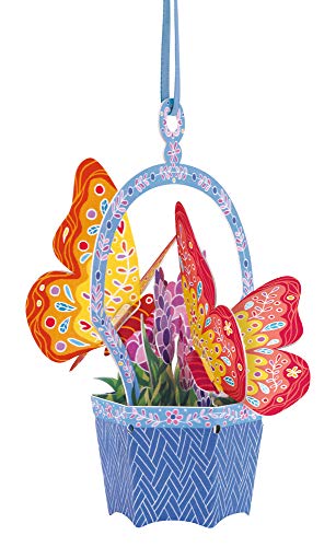 Boston International Santoro Chandelier 3D Hanging Pop-Up Greeting Card, Lavender Butterfly