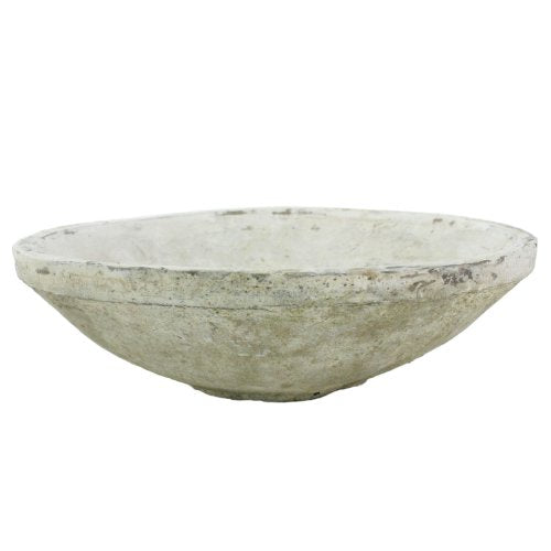 HomArt Rustic Terra Cotta Bowl, Small, Antique Whitestone, 1-Count