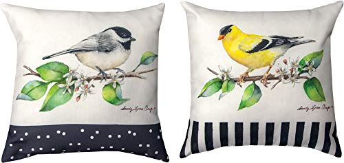 Manual Woodworkers SDPGSB Grove Songbirds Dye Throw Pillow, 12 inch, Multicolor