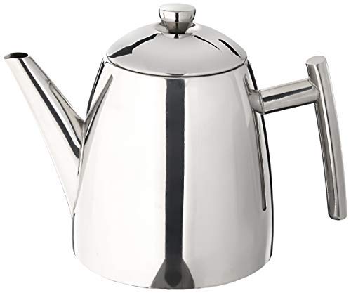 Frieling USA 18/10 Stainless Steel Teapot with Infuser, Tea Warmer with Teapot Infuser for Loose Tea, 34 Ounces