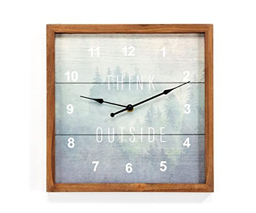 Giftcraft Plank Design Sentiment Wall Clock, 11.9-inch Square