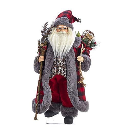 Kurt Adler 18-inch Kringle Klaus Red and Gray Santa Figure