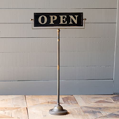 Park Hill Collection EAA00783 Merchants Open or Closed Sign on Stand, 43-inch Height