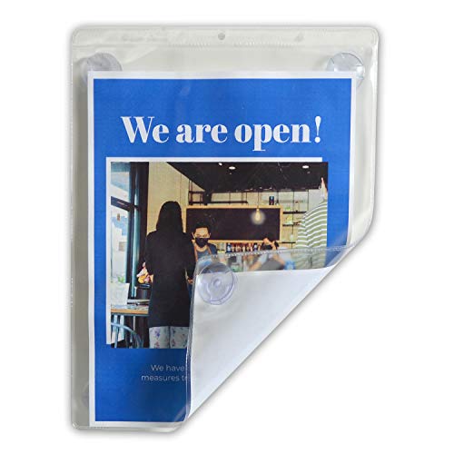 C-Line Display Pocket with Suction Cups, Both Sides Clear, 9" x 12", 15/BX (71012)