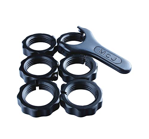 McJ Tools Reloading 6pack Ultimate Lock Rings, Premium Steel Constructed, 7/8"-14 Universal Die Lock Rings, Reloading Essential Tools