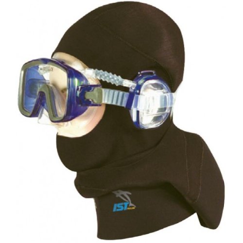 IST HD-6 Dual Layer 5mm Neoprene Dive Hood, Use with ProEar Mask (Large)