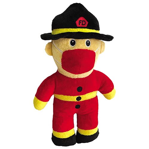 Pet Lou Dog Squeaky Toys,Dog Toys for Medium Dogs, Dog Toys for Small Dogs to Bite ,Durable Dog Chew Toys Plush Cute (9" Furst Responder-Fireman)