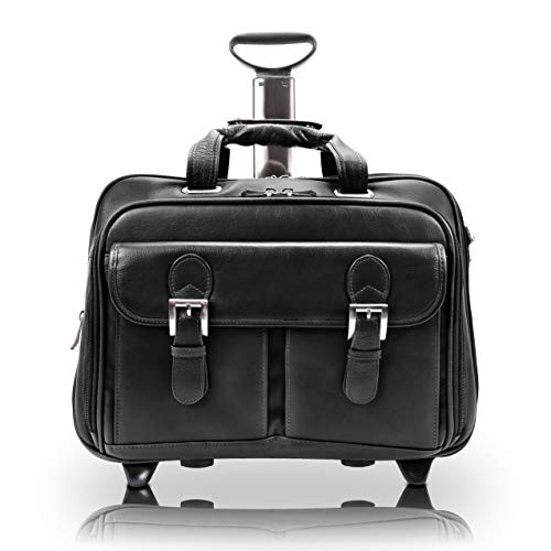 McKlein Siamod CERESOLA 46005 Black Checkpoint-Friendly 15.6" Detachable-Wheeled Laptop Case