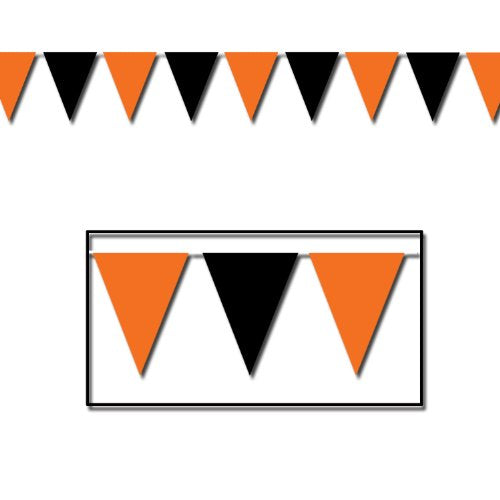 Beistle Orange & Black Outdoor Pennant Banner Party Accessory (1 count) (1/Pkg)
