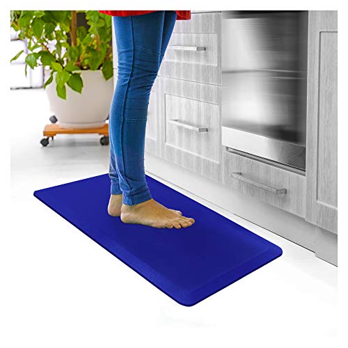 Floortex CC2032BLU Blue CraftTex Standing Comfort 20" x 32" Luxury Anti-Fatigue Mat for Crafters