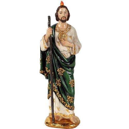 Pacific Trading Giftware St Jude Thaddeus Gold Accent Sacred Religious Figurine Collectible 12 Inch
