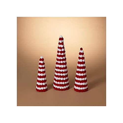 Gerson 2658770 Holiday Pom Pom Trees, Set of 3