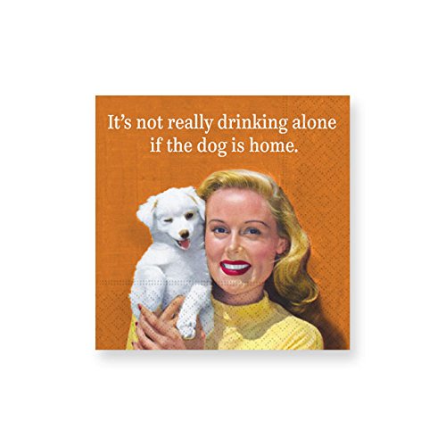Design Design If The Dog is Home Cocktail Napkins, 5", Multicolor