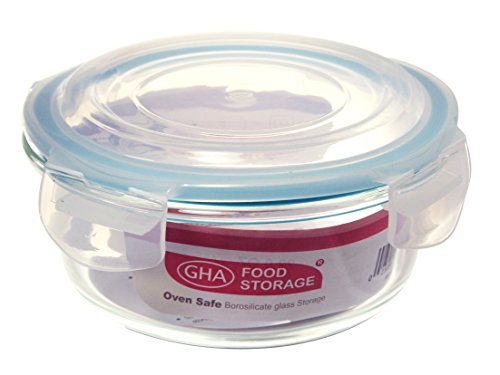 Grant Howard 22 oz Round Glass Airtight Food Storage Container, Clear