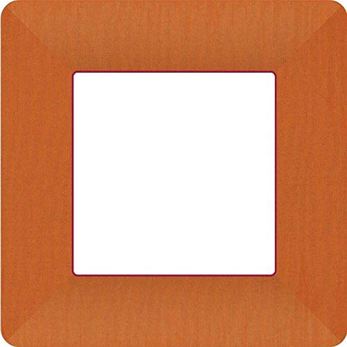 Boston International Ideal Home Range IHR Square Disposable Dinner Paper Plates, 10-Inches, Classic Linen Terracotta