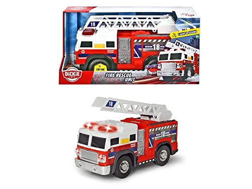 Master Toys Dickies Light & Sound Fire Rescue Toy Vehicle, 15.5-inch Length, for Play, Collection, Gift, Boys