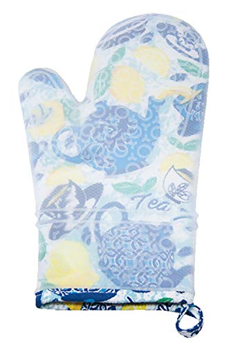 Two Lumps of Sugar KTX2010-6560 Teapots Tea Time Silicone Mitt, Multicolor