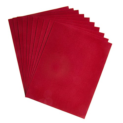 Hygloss Products Velour Paper - Soft, Velvety Surface Works With Printers - Red, 8-1/2 x 11 Inches - 10 Pack