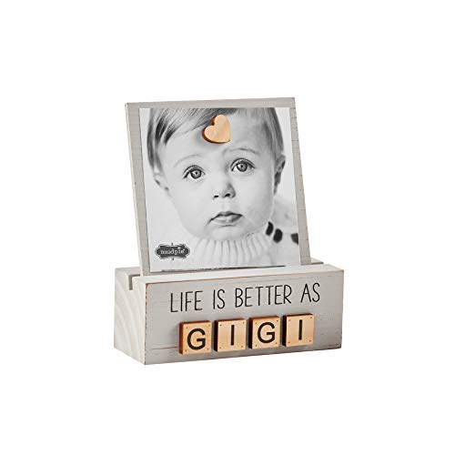 Mud Pie Gigi Picture Frame, 6.5" x 5.25", Wood