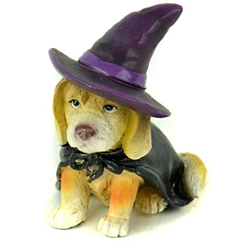 Midwest Design Imports Dog in Witch Costume, 2", Black