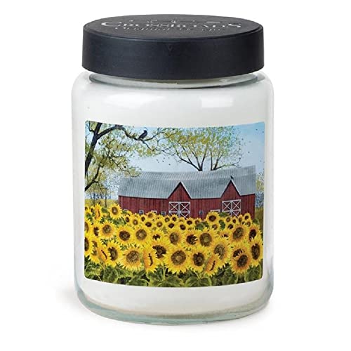 Crossroads LL-BJ1134 Sunshine Sunflower Field Lemongrass Lavender Jar Candle, 26 oz