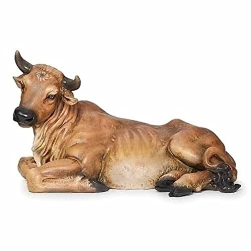 Roman 7.75" Brown and Black Sitting Ox Nativity Tabletop Figurine